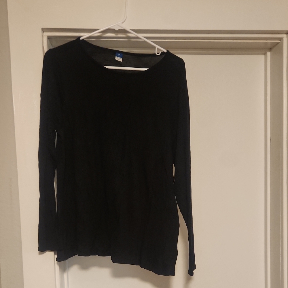 Old Navy Black Fitted Long Sleeve Hoodie